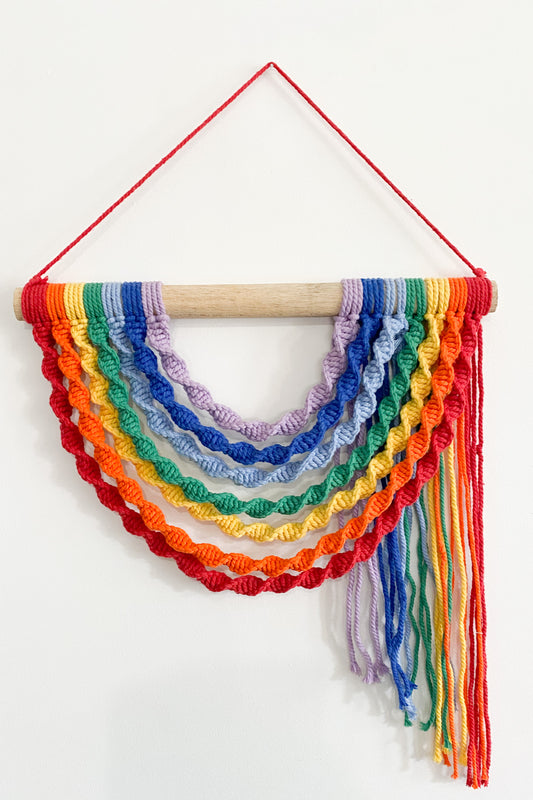 Rainbow Macrame Wall Hanging