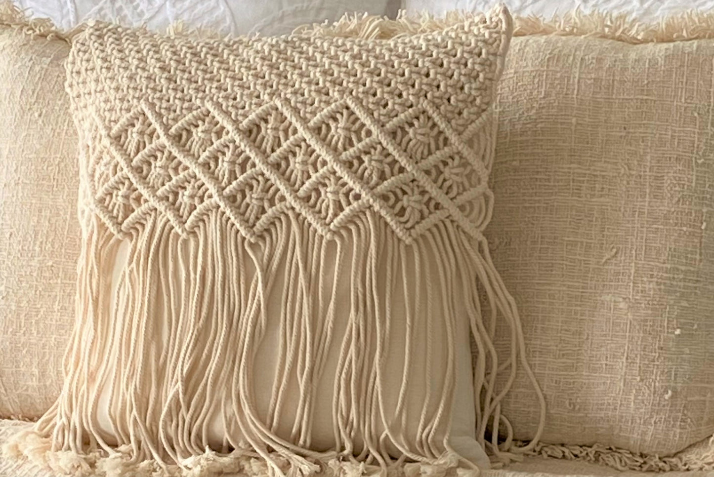 Macrame Cushion Cover